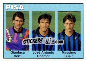 Sticker Gianluca Berti / José Antonio Chamot / Massimo Susic - Calcioflash 1993 n. 373 - Euroflash