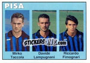 Cromo Mirko Taccola / Davide Lampugnani / Riccardo Fimognari - Calcioflash 1993 - Euroflash