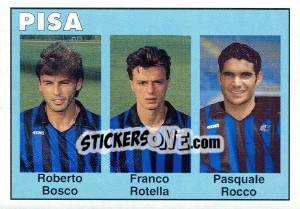 Sticker Roberto Bosco / Franco Rotella / Pasquale Rocco - Calcioflash 1993 n. 375 - Euroflash
