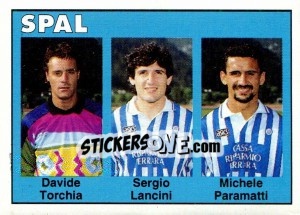 Sticker Davide Torchia / Sergio Lancini / Michele Paramatti - Calcioflash 1993 - Euroflash