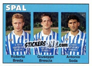 Sticker Roberto Breda / Giuseppe Brescia / Antonio Soda - Calcioflash 1993 n. 383 - Euroflash