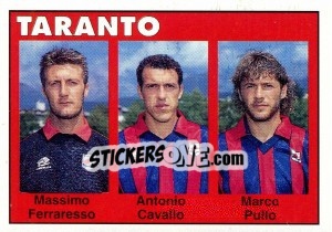 Sticker Massimo Ferraresso / Antonio Cavallo / Marco Pullo - Calcioflash 1993 - Euroflash
