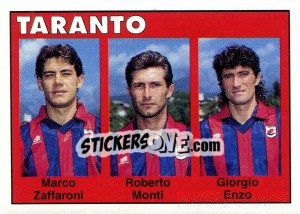 Sticker Marco Zaffaroni / Roberto Monti / Giorgio Enzo - Calcioflash 1993 n. 386 - Euroflash