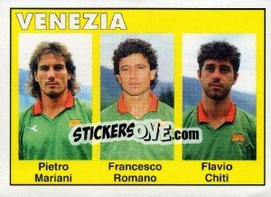 Sticker Pietro Mariani / Francesco Romano / Flavio Chiti - Calcioflash 1993 n. 394 - Euroflash