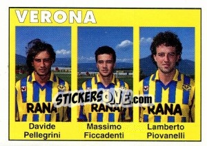 Sticker Davide Pellegrini / Massimo Ficcadenti / Lamberto Piovanelli - Calcioflash 1993 n. 399 - Euroflash