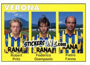 Sticker Roberto Pritz / Federico Giampaolo / Pietro Fanna - Calcioflash 1993 n. 400 - Euroflash