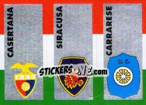Sticker Scudetto Casertana / Siracusa / Carrarese - Calcioflash 1993 n. SC74 - Euroflash