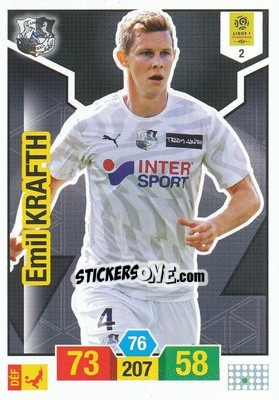 Sticker Emil Krafth - FOOT 2019-2020. Adrenalyn XL n. 2 - Panini