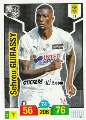 Sticker Serhou Guirassy - FOOT 2019-2020. Adrenalyn XL n. 11 - Panini