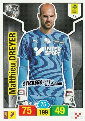 Sticker Matthieu Dreyer - FOOT 2019-2020. Adrenalyn XL n. 12 - Panini
