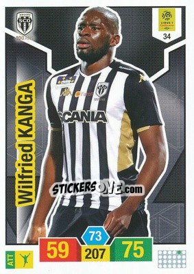 Sticker Wilfried Kanga - FOOT 2019-2020. Adrenalyn XL n. 34 - Panini