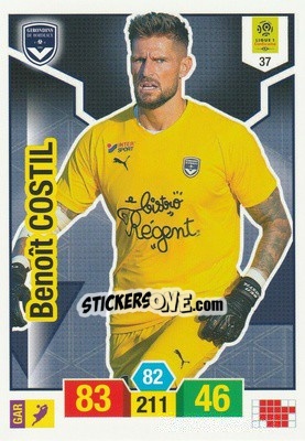 Sticker Benoît Costil - FOOT 2019-2020. Adrenalyn XL n. 37 - Panini