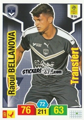 Sticker Raoul Bellanova - FOOT 2019-2020. Adrenalyn XL n. 38bis - Panini