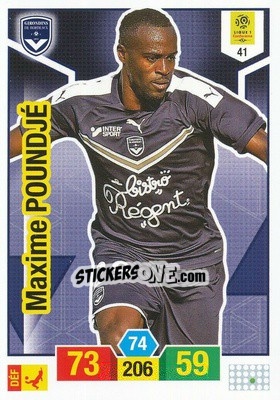 Cromo Maxime Poundjé - FOOT 2019-2020. Adrenalyn XL - Panini