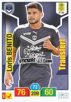 Sticker Loris Benito - FOOT 2019-2020. Adrenalyn XL n. 41bis - Panini