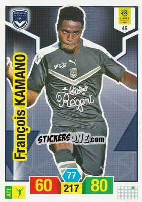 Sticker François Kamano - FOOT 2019-2020. Adrenalyn XL n. 46 - Panini