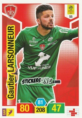 Sticker Gautier Larsonneur - FOOT 2019-2020. Adrenalyn XL n. 55 - Panini