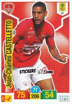 Sticker Jean-Charles Castelletto - FOOT 2019-2020. Adrenalyn XL n. 57 - Panini