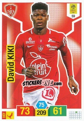 Cromo David Kiki - FOOT 2019-2020. Adrenalyn XL n. 59 - Panini