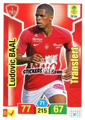 Sticker Ludovic Baal - FOOT 2019-2020. Adrenalyn XL n. 59bis - Panini
