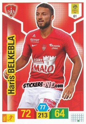 Sticker Haris Belkebla - FOOT 2019-2020. Adrenalyn XL n. 61 - Panini