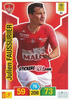 Figurina Julien Faussurier - FOOT 2019-2020. Adrenalyn XL n. 62 - Panini