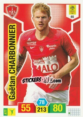 Sticker Gaëtan Charbonnier - FOOT 2019-2020. Adrenalyn XL n. 65 - Panini