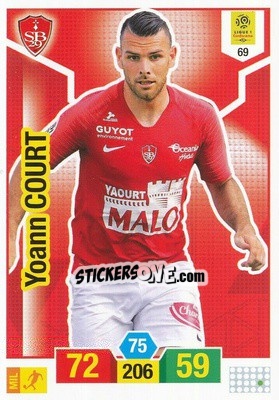 Cromo Yoann Court - FOOT 2019-2020. Adrenalyn XL n. 69 - Panini