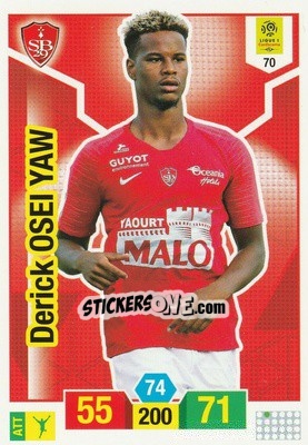 Figurina Derick Osei Yaw - FOOT 2019-2020. Adrenalyn XL - Panini