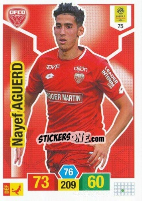 Sticker Nayef Aguerd - FOOT 2019-2020. Adrenalyn XL n. 75 - Panini