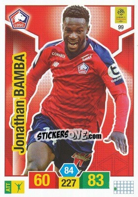 Sticker Jonathan Bamba - FOOT 2019-2020. Adrenalyn XL n. 99 - Panini
