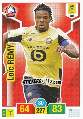 Sticker Loïc Rémy - FOOT 2019-2020. Adrenalyn XL n. 101 - Panini