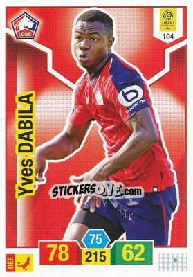 Sticker Kouadio-Yves Dabila - FOOT 2019-2020. Adrenalyn XL n. 104 - Panini