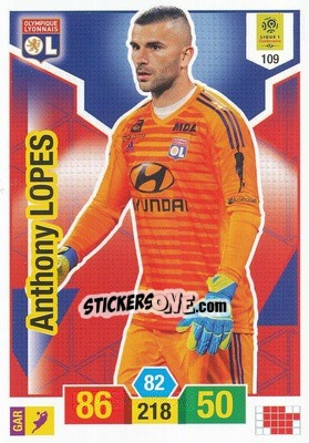 Sticker Anthony Lopes - FOOT 2019-2020. Adrenalyn XL n. 109 - Panini