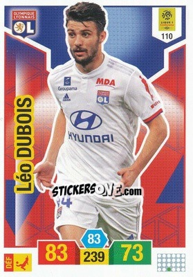 Sticker Léo Dubois - FOOT 2019-2020. Adrenalyn XL - Panini