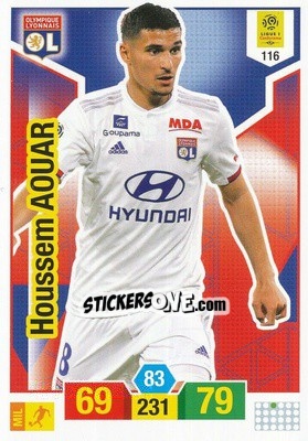 Sticker Houssem Aouar - FOOT 2019-2020. Adrenalyn XL n. 116 - Panini
