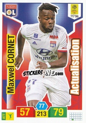 Sticker Maxwel Cornet - FOOT 2019-2020. Adrenalyn XL n. 117bis - Panini