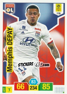 Cromo Memphis Depay - FOOT 2019-2020. Adrenalyn XL - Panini