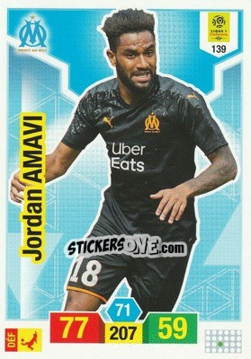 Sticker Jordan Amavi - FOOT 2019-2020. Adrenalyn XL n. 139 - Panini