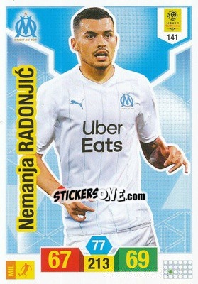 Sticker Nemanja Radonjic - FOOT 2019-2020. Adrenalyn XL n. 141 - Panini