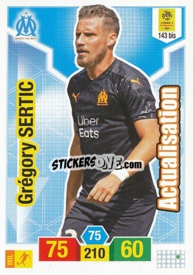 Sticker Grégory Sertic - FOOT 2019-2020. Adrenalyn XL n. 143bis - Panini