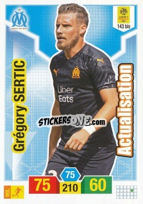 Sticker Grégory Sertic - FOOT 2019-2020. Adrenalyn XL - Panini