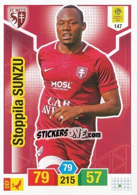 Sticker Stoppila Sunzu - FOOT 2019-2020. Adrenalyn XL n. 147 - Panini