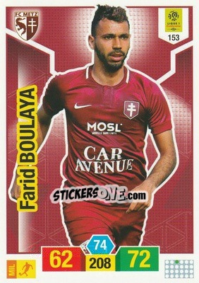 Sticker Farid Boulaya - FOOT 2019-2020. Adrenalyn XL n. 153 - Panini