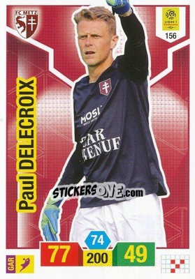 Sticker Paul Delecroix - FOOT 2019-2020. Adrenalyn XL n. 156 - Panini