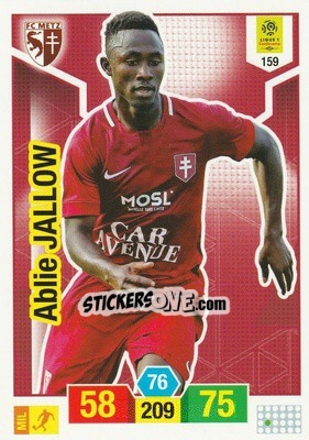 Sticker Ablie Jallow - FOOT 2019-2020. Adrenalyn XL n. 159 - Panini