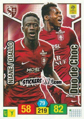 Sticker Ibrahima Niane / Habib Diallo - FOOT 2019-2020. Adrenalyn XL n. 162 - Panini