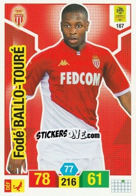 Sticker Fodé Ballo-Touré - FOOT 2019-2020. Adrenalyn XL n. 167 - Panini