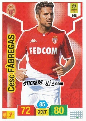 Sticker Cesc Fàbregas - FOOT 2019-2020. Adrenalyn XL n. 168 - Panini
