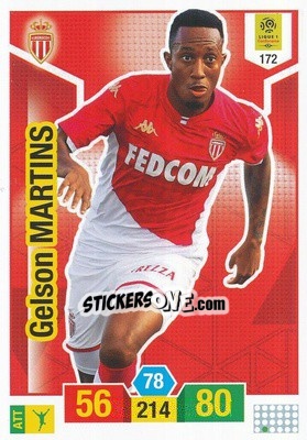 Sticker Gelson Martins - FOOT 2019-2020. Adrenalyn XL n. 172 - Panini